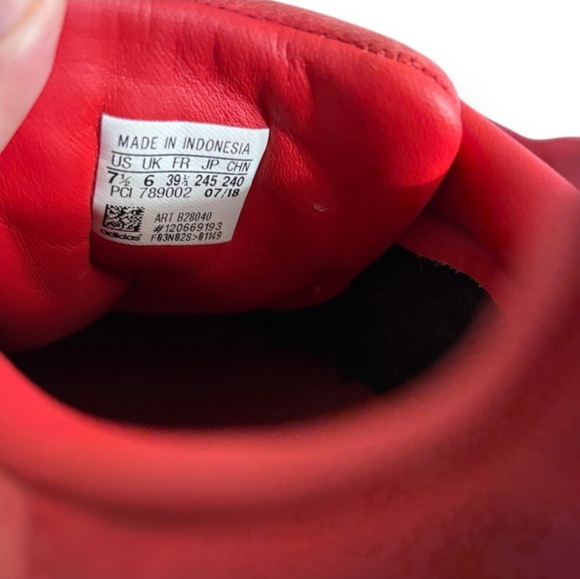 ADIDAS x THE FARM Collab Superstar Pineapple Embroidered Red/Red/White Sneakers - Picture 9 of 9